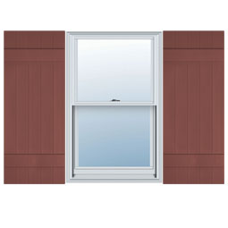 Mid-America - MVBJ5 - 17 1/2" Joined Five Board Vinyl Board-n-Batten Custom Window Shutters, w/Installation Shutter-Lok's for Installation (Per Pair)