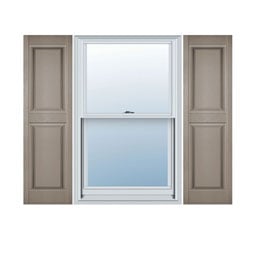 Mid-America - MVPP2 - Custom Size Double Panel Vinyl Raised Panel Window Shutters, w/Installation Shutter-Lok's (Per Pair)