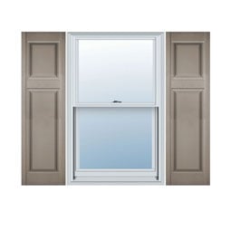 Mid-America - MVPP3 - Custom Size Offset Panel Vinyl Raised Panel Window Shutters, w/Installation Shutter-Lok's (Per Pair)