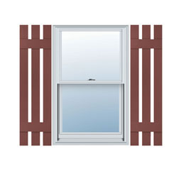 Mid-America - MVSS3 - 12" Spaced Three Board Vinyl Board-n-Batten Custom Window Shutters, w/Installation Shutter-Lok's (Per Pair)