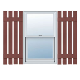 Mid-America - MVSS4 - 16 1/4" Spaced Four Board Vinyl Board-n-Batten Custom Window Shutters, w/Installation Shutter-Lok's (Per Pair)