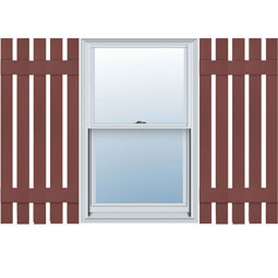 Mid-America - MVSS5 - 20 1/2" Spaced Five Board Vinyl Board-n-Batten Custom Window Shutters, w/Installation Shutter-Lok's (Per Pair)