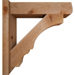 Ekena Millwork - OUTBOA04 - Balboa Craftsman Style Rustic Timber Wood Outlooker