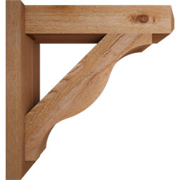 Ekena Millwork - OUTFST04 - Funston Craftsman Style Rustic Timber Wood Outlooker