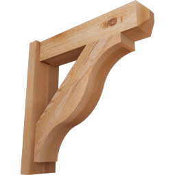 Ekena Millwork - OUTFST04 - Funston Craftsman Style Rustic Timber Wood Outlooker