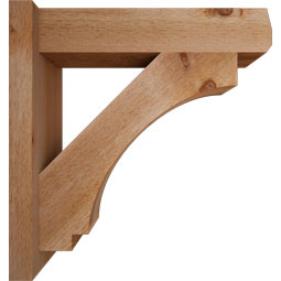 Ekena Millwork - OUTIMP04 - Imperial Craftsman Style Rustic Timber Wood Outlooker