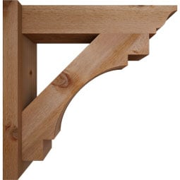 Ekena Millwork - OUTMRC01 - Merced Traditional Style Rustic Timber Wood Outlooker