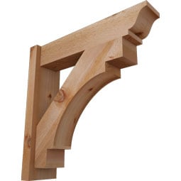 Ekena Millwork - OUTMRC01 - Merced Traditional Style Rustic Timber Wood Outlooker