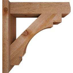 Ekena Millwork - OUTMRC04 - Merced Craftsman Style Rustic Timber Wood Outlooker