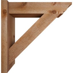 Ekena Millwork - OUTTRA01 - Traditional Style Rustic Timber Wood Outlooker