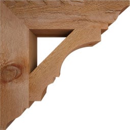Ekena Millwork - BKTBOA01 - Balboa Traditional Rough Sawn Bracket