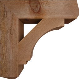 Ekena Millwork - BKTIMP04 - Imperial Craftsman Rough Sawn Bracket