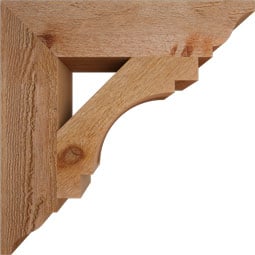 Ekena Millwork - BKTMRC01 - Merced Traditional Rough Sawn Bracket