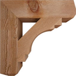 Ekena Millwork - BKTMRC04 - Merced Craftsman Rough Sawn Bracket