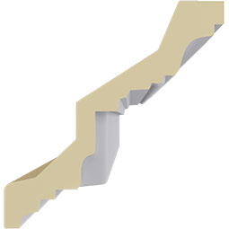 Ekena Millwork - MLD04X04X05KP - Endurathane Kepler Dentil with Bead Crown Moulding, 4"H x 3 7/8"P x 5 1/2"F x 94 1/2"L, Factory Primed