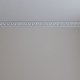 Ekena Millwork - MLD02X02X03TI - Endurathane Tirana Crown Moulding, 2 3/8"H x 2 3/8"P x 3 1/4"F x 94 1/2"L, Factory Primed