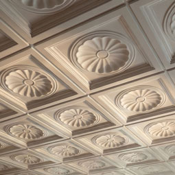 Ekena Millwork - CT24X24SH - Endurathane Shell Ceiling Tile, 23 7/8"W x 23 7/8"H x 5 1/2"P. Factory Primed
