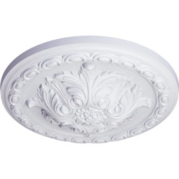 Ekena Millwork - CM11AC_P - Endurathane Acanthus Ceiling Medallion, 11 3/8"OD x 2"P