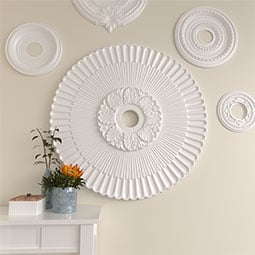 Ekena Millwork - CM36ME_P - Endurathane Melonie Ceiling Medallion, 36 1/4"OD x 1 7/8"P (Fits Canopies up to 6 1/4")