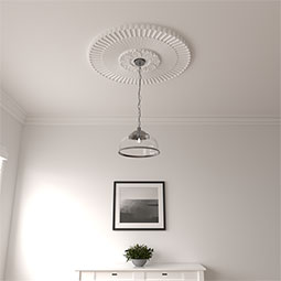 Ekena Millwork - CM36ME_P - Endurathane Melonie Ceiling Medallion, 36 1/4"OD x 1 7/8"P (Fits Canopies up to 6 1/4")