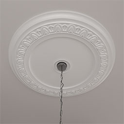 Ekena Millwork - CM41CA_P - Endurathane Caputo Ceiling Medallion, 41"OD x 4"ID x 2 3/8"P (Fits Canopies up to 5 1/2")