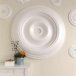 Ekena Millwork - CM44CL_P - Endurathane Classic Ceiling Medallion, 44 1/2"OD x 4"ID x 4 "P (Fits Canopies up to 8 1/4")