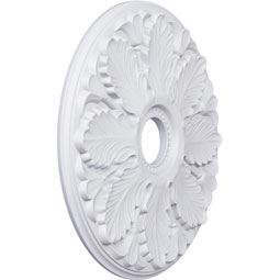 Ekena Millwork - CM24MI_P - Endurathane Milan Ceiling Medallion, 24 1/2"OD x 3 1/2"ID x 1"P (Fits Canopies up to 4 5/8")