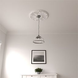 Ekena Millwork - CM24MI_P - Endurathane Milan Ceiling Medallion, 24 1/2"OD x 3 1/2"ID x 1"P (Fits Canopies up to 4 5/8")