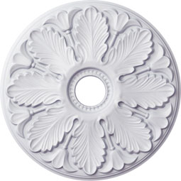 Ekena Millwork - CM24MI_P - Endurathane Milan Ceiling Medallion, 24 1/2"OD x 3 1/2"ID x 1"P (Fits Canopies up to 4 5/8")