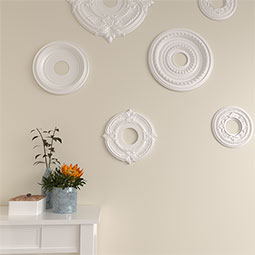 Ekena Millwork - CM12AT_P - Endurathane Attica Ceiling Medallion, 12 3/4"OD x 3 1/2"ID x 1/2"P (Fits Canopies up to 3 1/2")