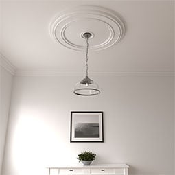 Ekena Millwork - CM41CL_P - Endurathane Classic Ceiling Medallion, 41 1/8"OD x 4"ID x 2 1/8"P (Fits Canopies up to 5 1/2")