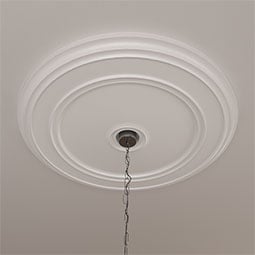 Ekena Millwork - CM41CL_P - Endurathane Classic Ceiling Medallion, 41 1/8"OD x 4"ID x 2 1/8"P (Fits Canopies up to 5 1/2")