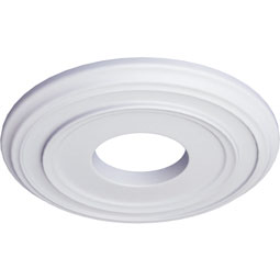 Ekena Millwork - CM12CL_P - Endurathane Classic Ceiling Medallion, 12 3/8"OD x 4"ID x 1 1/8"P (Fits Canopies up to 7 1/4")