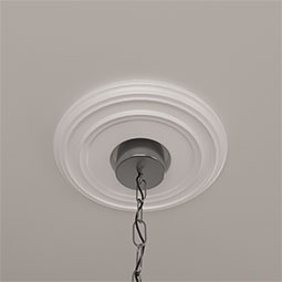 Ekena Millwork - CM12CL_P - Endurathane Classic Ceiling Medallion, 12 3/8"OD x 4"ID x 1 1/8"P (Fits Canopies up to 7 1/4")