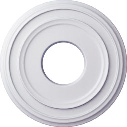 Ekena Millwork - CM12CL_P - Endurathane Classic Ceiling Medallion, 12 3/8"OD x 4"ID x 1 1/8"P (Fits Canopies up to 7 1/4")