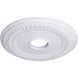 Ekena Millwork - CM19CL_P - Endurathane Classic Ceiling Medallion, 18 5/8"OD 4"ID x 1 1/8"P (Fits Canopies up to 12 3/4")