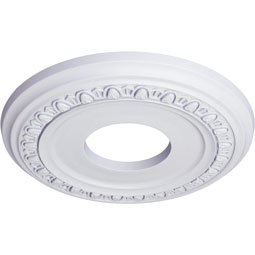 Ekena Millwork - CM12JA_P - Endurathane Jackson Ceiling Medallion, 12 1/4"OD x 4"ID x 1 1/8"P (Fits Canopies up to 7 3/8")