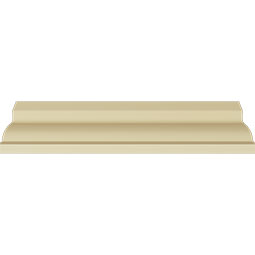 Ekena Millwork - MLD04X04X05CI - Endurathane Carrillo Small Crown Moulding, 3 7/8"H x 3 7/8"P x 5 1/2"F x 94 1/2"L, Factory Primed