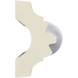 Ekena Millwork - PML02X01VA - Endurathane Valeriano Ribbon Panel Moulding, 1 5/8"H x 1"P x 94 1/2"L, Factory Primed