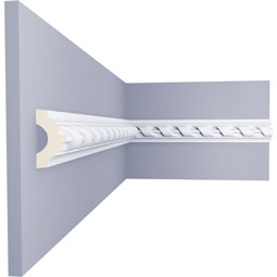 Ekena Millwork - PML02X01VA - Endurathane Valeriano Ribbon Panel Moulding, 1 5/8"H x 1"P x 94 1/2"L, Factory Primed