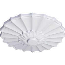 Ekena Millwork - CM09SH_P - Endurathane Shakuras Ceiling Medallion, 9"OD x 1 3/8"P (Fits Canopies up to 1 3/8")