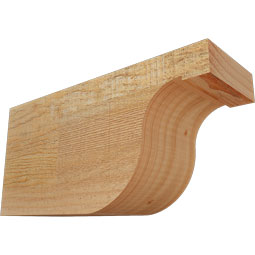 Ekena Millwork - RFTDEL00 - Rustic Wood Del Monte Wood Rafter Tail