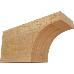 Ekena Millwork - RFTHUN00 - Rustic Wood Huntington Wood Rafter Tail