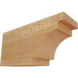 Ekena Millwork - RFTMED00 - Rustic Wood Mediterranean Wood Rafter Tail