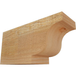 Ekena Millwork - RFTNEW00 - Rustic Wood Newport Wood Rafter Tail
