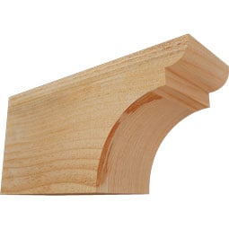 Ekena Millwork - RFTYOR00 - Rustic Wood Yorktown Wood Rafter Tail