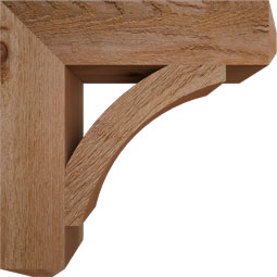 Ekena Millwork - BKTTHR04 - Thorton Craftsman Rough Sawn Bracket