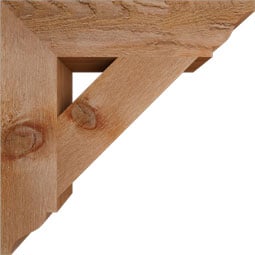 Ekena Millwork - BKTTRA01 - Traditional Traditional Rough Sawn Bracket