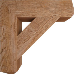 Ekena Millwork - BKTTRA04 - Traditional Craftsman Rough Sawn Bracket