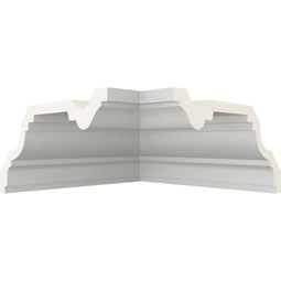 Ekena Millwork - MIC04X09AN - Endurathane Inside Corner Moulding, 9"P x 4"H (matches moulding MLD04X09X10AN), Factory Primed